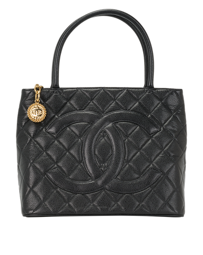 CC Medallion Tote, &pound;2,100, Handbags, Black, Caviar Leather, Front view
